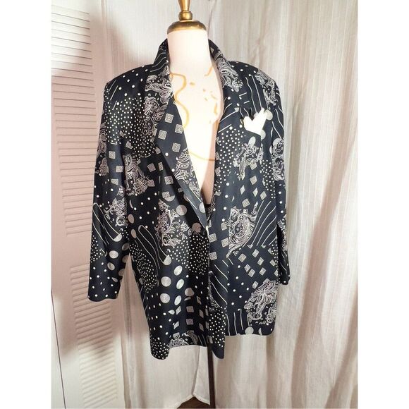 Tracy Richards | Women’s | Blazers | Size 20 | Vintage Paisley Black Blazer - Picture 1 of 5